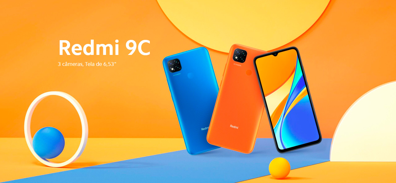 Smartphone Xiaomi Redmi 9C 64GB 3GB RAM Tela 6,53